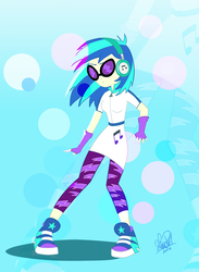 Size: 800x1091 | Tagged: safe, artist:chibi91, dj pon-3, vinyl scratch, equestria girls, g4, music to my ears, music, shoes, sneakers