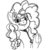 Size: 894x894 | Tagged: safe, artist:witchtaunter, pear butter, earth pony, pony, g4, female, flower, flower in hair, frog (hoof), grin, looking at you, mare, monochrome, nervous, nervous smile, raised hoof, simple background, sketch, smiling, solo, underhoof, waving, white background