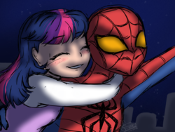 Size: 2538x1913 | Tagged: safe, artist:ggchristian, twilight sparkle, human, g4, crossover shipping, female, humanized, male, shipping, spider-man, spidertwi, straight