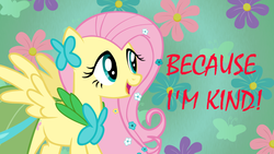 Size: 900x506 | Tagged: artist needed, safe, fluttershy, pony, g4, clothes, dress, female, gala dress, image macro, meme, solo