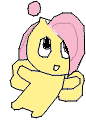 Size: 86x121 | Tagged: artist needed, safe, fluttershy, chao, pony, g4, 1000 hours in ms paint, crossover, female, solo, sonic the hedgehog (series), species swap