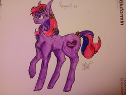 Size: 4160x3120 | Tagged: safe, artist:mabel-33, oc, oc only, oc:amaryll, earth pony, pony, female, mare, smiling, solo