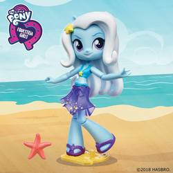Size: 960x960 | Tagged: safe, trixie, starfish, equestria girls, g4, my little pony equestria girls: better together, official, clothes, doll, equestria girls logo, equestria girls minis, female, solo, swimsuit, toy