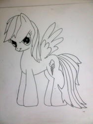 Size: 1200x1600 | Tagged: artist needed, safe, rainbow dash, pony, g4, female, solo, traditional art