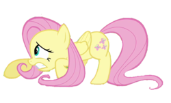 Size: 622x375 | Tagged: safe, edit, edited screencap, screencap, fluttershy, pony, g4, background removed, female, simple background, solo, transparent background