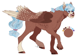 Size: 1159x850 | Tagged: safe, artist:bijutsuyoukai, oc, oc only, half-yak, coat markings, interspecies offspring, magical lesbian spawn, nose piercing, nose ring, offspring, parent:silverstream, parent:yona, parents:yonastream, piercing, simple background, socks (coat markings), solo, transparent background