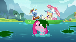 Size: 1920x1080 | Tagged: safe, screencap, pinkie pie, g4, the maud couple, water, wet mane, wet mane pinkie pie