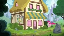Size: 1920x1080 | Tagged: safe, screencap, pinkie pie, g4, the maud couple, baking supply store, pronking