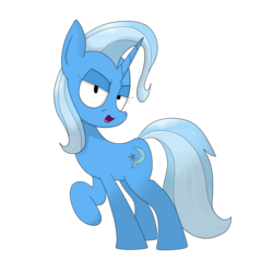 Size: 1980x1980 | Tagged: safe, alternate version, artist:moonatik, trixie, pony, g4, female, looking at you, raised hoof, simple background, solo, transparent background