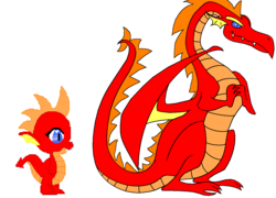 Size: 1342x966 | Tagged: artist needed, safe, oc, oc only, oc:marigold, dragon, baby, baby dragon, simple background, solo, white background