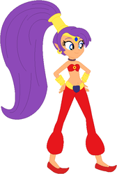 Size: 426x633 | Tagged: safe, artist:selenaede, artist:user15432, genie, human, equestria girls, g4, barely eqg related, barely pony related, base used, clothes, crossover, crown, ear piercing, earring, equestria girls style, equestria girls-ified, jewelry, long hair, piercing, ponytail, purple hair, regalia, shantae, shantae (character), shantae the 1/2 genie, shoes, solo