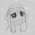 Size: 900x900 | Tagged: safe, artist:freeedon, pony, bust, clothes, crying, female, floppy ears, grayscale, hat, mare, monochrome, portrait, scarf, sketch, snow, solo