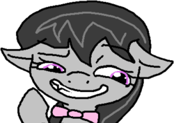 Size: 1107x790 | Tagged: safe, artist:paintanon, octavia melody, earth pony, pony, g4, female, ms paint, simple background, smug, solo, transparent background