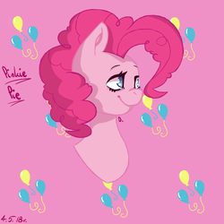 Size: 1000x1000 | Tagged: safe, artist:xxrobokitty, pinkie pie, earth pony, pony, g4, bust, female, portrait, solo