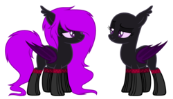 Size: 2860x1640 | Tagged: safe, artist:bloodlover2222, oc, oc only, bat pony, pony, base used, clothes, colored wings, ear fluff, female, mare, simple background, solo, stockings, thigh highs, transparent background