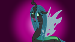Size: 1214x677 | Tagged: safe, artist:chelseawest, queen chrysalis, changeling, changeling queen, g4, female, solo