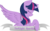 Size: 4964x3033 | Tagged: safe, artist:kopcap94, artist:php27, color edit, edit, vector edit, twilight sparkle, alicorn, pony, g4, banner, colored, cutie mark, eyes closed, female, high res, mare, profile, simple background, smiling, solo, spread wings, transparent background, twilight sparkle (alicorn), vector, wings