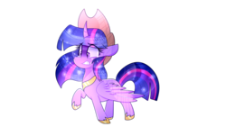 Size: 1024x576 | Tagged: safe, artist:lynchristina, twilight sparkle, alicorn, pony, g4, cowboy hat, female, hat, mare, simple background, transparent background, twilight sparkle (alicorn)