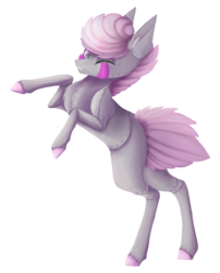 Size: 3433x4249 | Tagged: safe, artist:crazllana, oc, oc only, oc:skipper, pony, robot, robot pony, one eye closed, rearing, simple background, solo, transparent background, wink