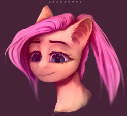 Size: 802x734 | Tagged: safe, artist:tey777, fluttershy, pegasus, anthro, g4, bust, female, mare, portrait, solo