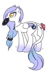 Size: 485x722 | Tagged: safe, artist:themisslittledevil, oc, oc only, oc:monica music, pegasus, pony, adopted offspring, base used, female, mare, mouth hold, parent:octavia melody, parent:vinyl scratch, parents:scratchtavia, record, simple background, solo, transparent background, two toned wings