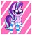 Size: 3748x4096 | Tagged: safe, artist:kittyrosie, starlight glimmer, pony, unicorn, g4, blush sticker, blushing, chest fluff, chibi, clothes, cute, ear fluff, female, glimmerbetes, heart eyes, looking at you, mare, socks, solo, striped socks, wingding eyes