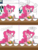 Size: 1204x1604 | Tagged: safe, artist:dekomaru, pinkie pie, oc, oc:dazzle, earth pony, pony, tumblr:ask twixie, g4, ask, canon x oc, comic, female, food, ice cream, implied labor, male, misspelling, slipping, solo, straight, tumblr