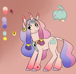 Size: 1280x1240 | Tagged: safe, artist:night-iris, oc, oc only, pony, unicorn, curved horn, horn, leonine tail, solo