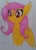 Size: 720x1000 | Tagged: safe, artist:astevenamedwolf, fluttershy, bat pony, pony, g4, chest fluff, fangs, female, flutterbat, gray background, mare, marker drawing, race swap, simple background, solo, traditional art