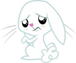 Size: 3600x3000 | Tagged: safe, artist:sollace, angel bunny, g4, school daze, .svg available, angelbetes, cute, daaaaaaaaaaaw, high res, hnnng, male, sad, show accurate, simple background, solo, transparent background, vector, weapons-grade cute