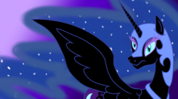 Size: 1214x677 | Tagged: safe, artist:chelseawest, nightmare moon, pony, g4, female, solo