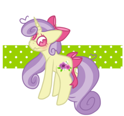 Size: 2700x2517 | Tagged: safe, artist:chococakebabe, oc, oc only, oc:meadow blossom, pony, unicorn, bow, female, hair bow, high res, mare, simple background, solo, tail bow, transparent background