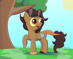 Size: 1800x1445 | Tagged: safe, artist:trackheadtherobopony, oc, oc only, oc:tidus, original species, cute, solo, tree