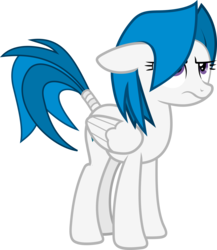 Size: 2176x2503 | Tagged: safe, artist:frownfactory, oc, oc only, oc:stratagem, pegasus, pony, .svg available, annoyed, female, high res, mare, rule 63, simple background, solo, svg, tail wrap, transparent background, vector, wings