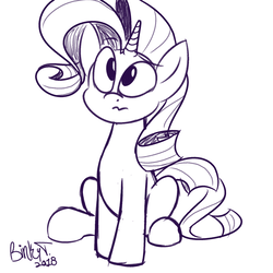 Size: 2000x2000 | Tagged: safe, artist:binkyt11, derpibooru exclusive, part of a set, rarity, pony, unicorn, g4, female, high res, impossibly large mane, mare, monochrome, simple background, solo, white background