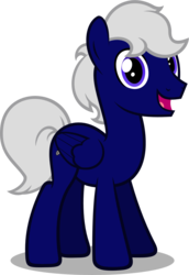 Size: 901x1311 | Tagged: safe, artist:zacatron94, oc, oc only, oc:blu streak, pegasus, pony, commission, digital art, male, open mouth, simple background, solo, stallion, standing, transparent background, vector
