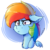 Size: 1024x1024 | Tagged: safe, artist:witchtaunter, rainbow dash, pegasus, pony, g4, bust, confused, female, floppy ears, mare, signature, simple background, solo, transparent background, white background, wings