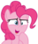 Size: 3066x3588 | Tagged: safe, artist:sketchmcreations, pinkie pie, earth pony, pony, g4, the maud couple, high res, hoof on chin, mismatched eyes, open mouth, simple background, solo, transparent background, vector
