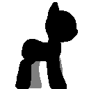 Size: 128x128 | Tagged: safe, pony, animated, base, code pony, monochrome, silhouette, solo, walk cycle, walking
