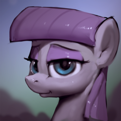 Size: 760x760 | Tagged: safe, artist:assasinmonkey, maud pie, earth pony, pony, g4, blue eyes, female, lidded eyes, mare, solo