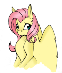 Size: 1707x2011 | Tagged: safe, artist:pantheracantus, fluttershy, pegasus, pony, g4, bust, colored, cute, female, looking at you, looking sideways, manga, mare, portrait, simple background, sketch, smiling, solo, three quarter view, white background, wings