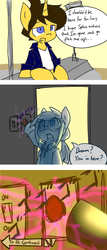 Size: 3200x7500 | Tagged: safe, artist:spheedc, oc, oc:dream chaser, oc:sphee, earth pony, unicorn, semi-anthro, clothes, comic, digital art, female, jojo reference, male, mare, meme, menacing, stallion, to be continued, to be continued (meme)