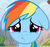 Size: 1000x944 | Tagged: safe, artist:afkrobot, rainbow dash, pony, g4, crying, female, floppy ears, looking at you, sad, solo, teary eyes