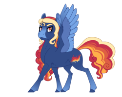 Size: 2000x1600 | Tagged: safe, artist:jackiebloom, oc, oc only, oc:fire aurora, pegasus, pony, colored wings, female, mare, multicolored wings, offspring, parent:princess cadance, parent:shining armor, parents:shiningcadance, simple background, solo, transparent background