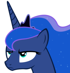 Size: 2540x2670 | Tagged: safe, artist:argeri, princess luna, alicorn, pony, g4, annoyed, female, high res, lidded eyes, luna is not amused, mare, simple background, solo, transparent background, unamused