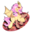 Size: 1300x1400 | Tagged: safe, artist:馬文, fluttershy, bat pony, pony, g4, apple, bat wings, cute, eyebrows, eyebrows visible through hair, female, flutterbat, food, hair over one eye, looking at you, mare, open mouth, race swap, red eyes, shyabates, shyabetes, simple background, solo, species swap, spread wings, transparent background, turned head, wings