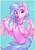 Size: 1774x2500 | Tagged: safe, artist:lispp, silverstream, classical hippogriff, hippogriff, g4, school daze, abstract background, belly fluff, bipedal, blue background, cheek fluff, chest fluff, cute, diastreamies, ear fluff, exclamation point, female, fluffy, jewelry, leg fluff, lidded eyes, looking at you, necklace, open mouth, simple background, smiling, solo, sparkles, spread wings, wayback machine source, wing fluff, wings