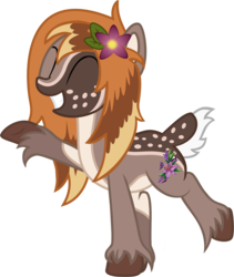 Size: 1567x1861 | Tagged: safe, artist:pony-paint, oc, oc only, deer, eyes closed, female, grin, show accurate, simple background, smiling, solo, transparent background, unshorn fetlocks