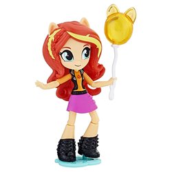 Size: 1500x1500 | Tagged: safe, sunset shimmer, equestria girls, g4, my little pony equestria girls: better together, balloon, clothes, coat, doll, equestria girls minis, irl, jacket, photo, shoes, skirt, solo, toy