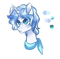 Size: 437x431 | Tagged: safe, artist:pandemiamichi, oc, oc only, pony, unicorn, bust, male, portrait, reference sheet, solo, stallion